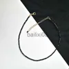Подвесные ожерелья Lats Fashion Brand Simple Blk Beads Короткие коссия женские ювелирные украшения женские кореш