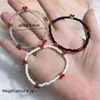 Beaded Necklaces Donarsei Bohemia Red Cherry Necklace for Women Cute Handmade Fruits Seed Bead Chokers Boho Jewelry 230613