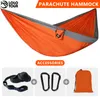 Portaledges 220x100cm Parachute Hammock 1 Person Portable Army Survival 210T Nylon Hammock for Travel Camping hiking Adventure Beach Holiday 230619