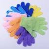 Creative Nylon exfoliant corps gommage gants douche gant de bain luffa peau bain éponge expédition rapide F1822 Dkseu