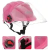 Motorcycle Helmets 1 Pc Fashion Cycling Protective Outdoor Riding Hat For Woman Man Pink ( Visor)