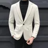 Ternos masculinos plus size primavera e outono moda social masculina casual slim fit blazer cor sólida jaqueta masculina outwear 2023 d52