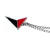 Hänghalsband Uncharted 4 Coastline Triangle Positioneringsskylt halsband för män kvinnor emalj Metallkedjans fans party smycken