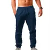 Hommes pantalons pantalons en lin hommes mince décontracté Fitness survêtement jambe large été Jogging vêtements de sport printemps automne mâle vêtements 230620