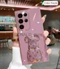 Samsung Galaxy S22 S21 S20 S 22 Ultra Fe Plus S20fe S22ultra S21ultra S21FE CASE LUXURY PLATING STAND電話カバーJ230620の携帯電話ケース