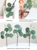 Dried Flowers Eucalyptus Leaves Artificial Greenery Plants Fake For Wedding Home Garland Decoration Bride Bouquet Cake DIY Decor