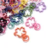 500Pcs 24x34mm Snap Hook Trigger Clips Buckles For Keychain Flower Lobster Clasp Hooks For DIY Jewelry Making Necklace Accessory