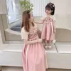 家族を一致する衣装古代中国のコスチューム親子服の子供の女の子ハンフドレス服プリンセスママMe赤ちゃん伝統230619