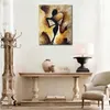 Contemporary Abstract Art on Canvas The Love of Music Textured Handmade Oil Painting Wall Decor