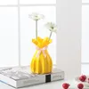 花瓶かわいいミニ花瓶プラスチックシミュレーションフラワードライアレンジリビングルームダイニングテーブルテレビキャビネットの装飾