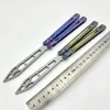 TheOne Balisong Bicolor Titanium Oxide Handle Python Series Butterfly Training Knife Not Sharp D2 Blade Jilt Swing Coltelli Nautilus Monster Chimera Hom Squid BM42