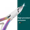 キューティクルはさみネイルステンレス鋼マニキュアペディキュアツールGoldensilverrainbow Dead Skin Scissor Nipper Clipper Tool 230619