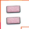 Other Interior Accessories 2Pcs Universal Car Safety Belt Clip Seat Buckle Styling Bling Pink For Woman Drop Delivery Automobiles M Dhhj3