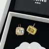 새로 디자인 된 Triomphe Arch Gold Crystal Earrings in Brass Women Eor Studs 디자이너 Jewelry CE Line762168