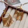 French Vintage Premium Tassel Earrings Exaggerate Wheat Ear Clip Women's Fashion Charm Jewelry