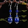 Boucles d'oreilles pendantes Lapis Lazuli naturel goutte pour les femmes perles bleues longue boucle d'oreille Vintage Bijoux déclaration Bijoux cadeaux