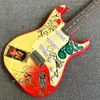 Aangepaste Jimi Hendrix's rode gitaren Monterey Tribute Hendrix Monterey elektrische gitaar China ST zeldzame gitaren String Thru Body