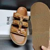 estilista de slides Tippis sandálias femininas de luxo sapatos mulas planas curtimento vegetal sandálias de couro de vaca feminino verão chinelos de praia ao ar livre chinelos com caixa