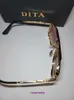 Лучшие оригинальные оптовые солнцезащитные очки DITA Интернет -магазин Mach Six DTS121 62 02 Золотые черные солнцезащитные очки коричневые градиент