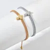 Charm Bracelets Altın Kaplama Bakır Çapraz Kadınlar İçin Erkekler El Yapımı Örgülü Ayarlanabilir Halat String Bilezik Şanslı Başlık Mücevherleri