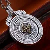 Chains 925 Sterling Silver Color Tibetan Dorje Symbol Pendant Necklace Thai Buddhist Vajra Wanzi GoodLuck