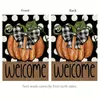 1pc, Fall Garden Flag 12x18 pollici Double Sided per esterno tela a pois fiocco zucca stagionale autunno cortile decorazione