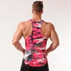 Herrtankstoppar män bodybuilding tank tops kamouflage ärmlös skjorta gym fitness träning singlet väst undertröja snabb torr träningskläder 230620