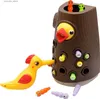 Pic magnétique attraper des vers alimentation jeu motricité fine préscolaire bébé jouets Montessori jouets pour 2 3 ans filles garçon cadeau L230518