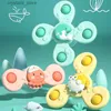 Montessori Baby Bath Toys For Boy Children Bathing Sucker Spinner Sug Cup Toy For Kids Funny Child Rattles Teether L230518