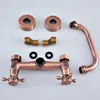 Kitchen Faucets Antique Red Copper Brass Wall Mount Bathroom Sink Faucet Swivel Spout Cold Mixer Water Tap 2sf860