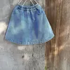 Faldas Ropa para niños Estilo coreano Primavera Moda para niñas Falda Denim Azul Lindo Casual Simple Niños Faldas para niñas 230619