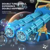 Sand Play Water Fun Automatic Double-tube Bubbles Machine Gun Rocket Outdoor Blowing Toys for Kids Water Childrens Day Gifts R230620