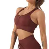 Yoga Outfit Push Up Gym Fitness Crop Tops Frauen Gerippte Weiche Nylon Nahtlose Workout Sport Bhs YS297