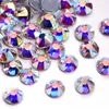 Nagelkonstdekorationer 2088 Fixa Crystal Rhinestones for Dress Lead Free 16 Facetter Glass Flatback Nail Art Loose Stone Round Form Nail Decorations 230619