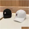 Ball Caps 23ss 2 kleur Merk Mode Baseball Cap Zomer Mannen Vrouwen Letters Print Baseballs Katoen Koppels Pu Leer Casual ha Dhpko