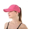 Cycling Caps Ponytail Baseball Cap For Women Quick Dry Mesh Summer Hats Sport Running Golf Pure Color High Hat