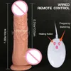 Teleskopiska realistiska dildo -vibratorer för kvinnors fjärrkontroll Penis Vibrator kvinnlig anal Masturbators Shop 18