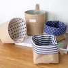 Storage Bags Creative Cotton Linen Bag Desktop Storages Dormitory Door Hanging Wall Jute Home Basket