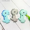 1PCS Silicone Teether Cartoon Animal BPA Free Rodent Teeth Necklace Food Grade Baby Chew Toy L230518