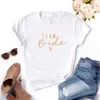 T-shirts femme fleur équipe mariée à être escouade T-shirts 2023 EVJF fête de poule Bachelorette fille mariage femme hauts T-shirts