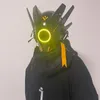 Maski imprezowe ręcznie robione majsterkowanie Cyberpunk Maska spersonalizowana twarz Cosplay Mask Sci-Fi Helmet Party For Men and Women 230619