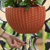 Planters Pots Wall-mounted Plastic Wall Hanging Flower Pots Basket Garden Planter Bucket Layout Waterproof Flowerpot Outdoor Balcony Decor R230620