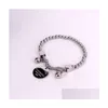 Manschette Edelstahl Kugel Perlen Armband für Frauen AG Charme Stretch Strang Drop Lieferung Schmuck Armbänder Dhdyt