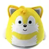 Partihandel 23 cm 35 cm ny rund igelkott sonic plysch doll tumbler leksak kast kudde