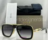 Top Original Großhandel Dita Sonnenbrillen Online-Shop DITA LXN EVO Sonnenbrille Mattschwarz 18K Gelbgold Rahmen Grau Verlaufsglas 01