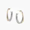 Örhängen Hoops Wholesale Luxury Rhinestone Geometric Fashion Wedding Jewelry Dingle Earring Designer för kvinnor
