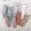 Leuke Gebreide Baby Gevulde Konijn Speelgoed Cartoon Handgemaakte Bunny Knuffels Pasgeboren Houvast Kid Vroeg Slapen Poppen Douche Geschenken