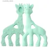 Giraffe Siliconen Bijtringen Baby Ketting Armband Mordedor Baby Cadeau Hanger DIY Fopspeen Ketting Speelgoed BPA Gratis Baby Chew Bijtring L230518