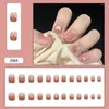 Faux Ongles 24 pcs Amour Coeur Imprimer Nail Patch Perle Incrusté Colle Type Amovible Court Paragraphe Mode Manucure TEEA889