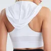 Yoga Outfit Vrouwen Sportbeha Sneldrogende Fitness Hoodie Ademende Gym Tank Top Met Cup Pads Naakt Gevoel Activewear Schokbestendig Ondergoed